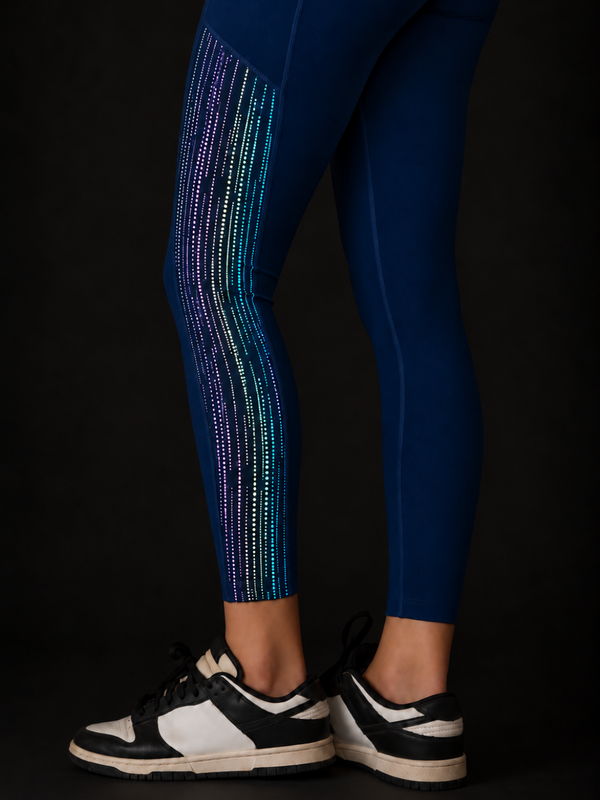 Reflective High Performance Leggings- Slim Fit - Dodger Blue