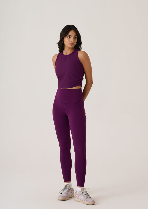 PlayCore Ribbed Tank-Midnight Purple