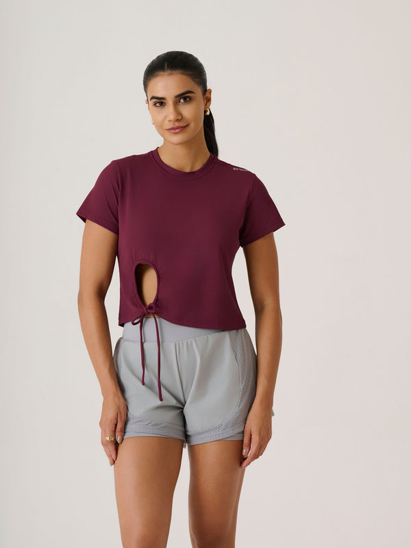 Play Core Gym Tee - Mulberry Wine