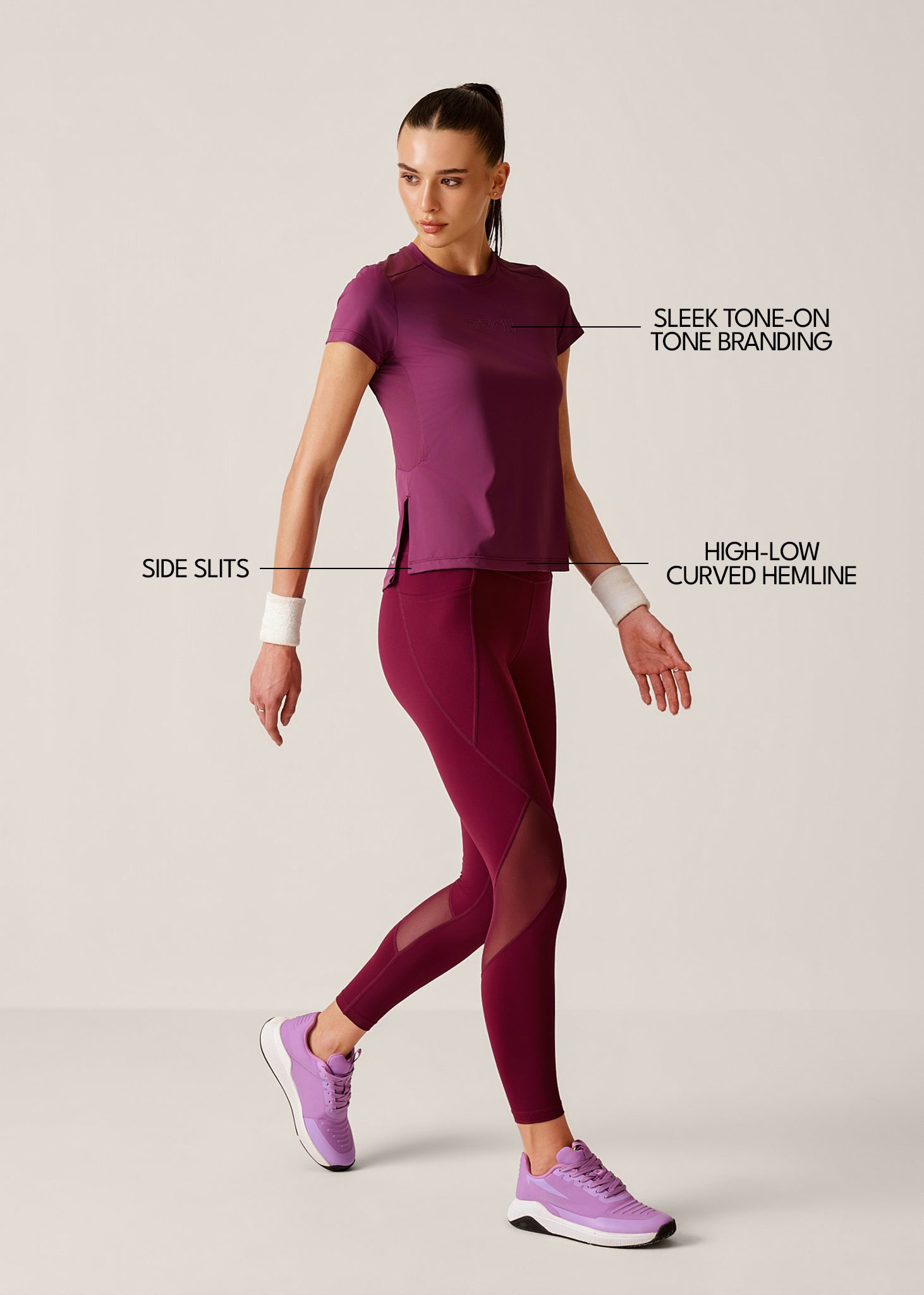 Airing Tee - Plum - 3
