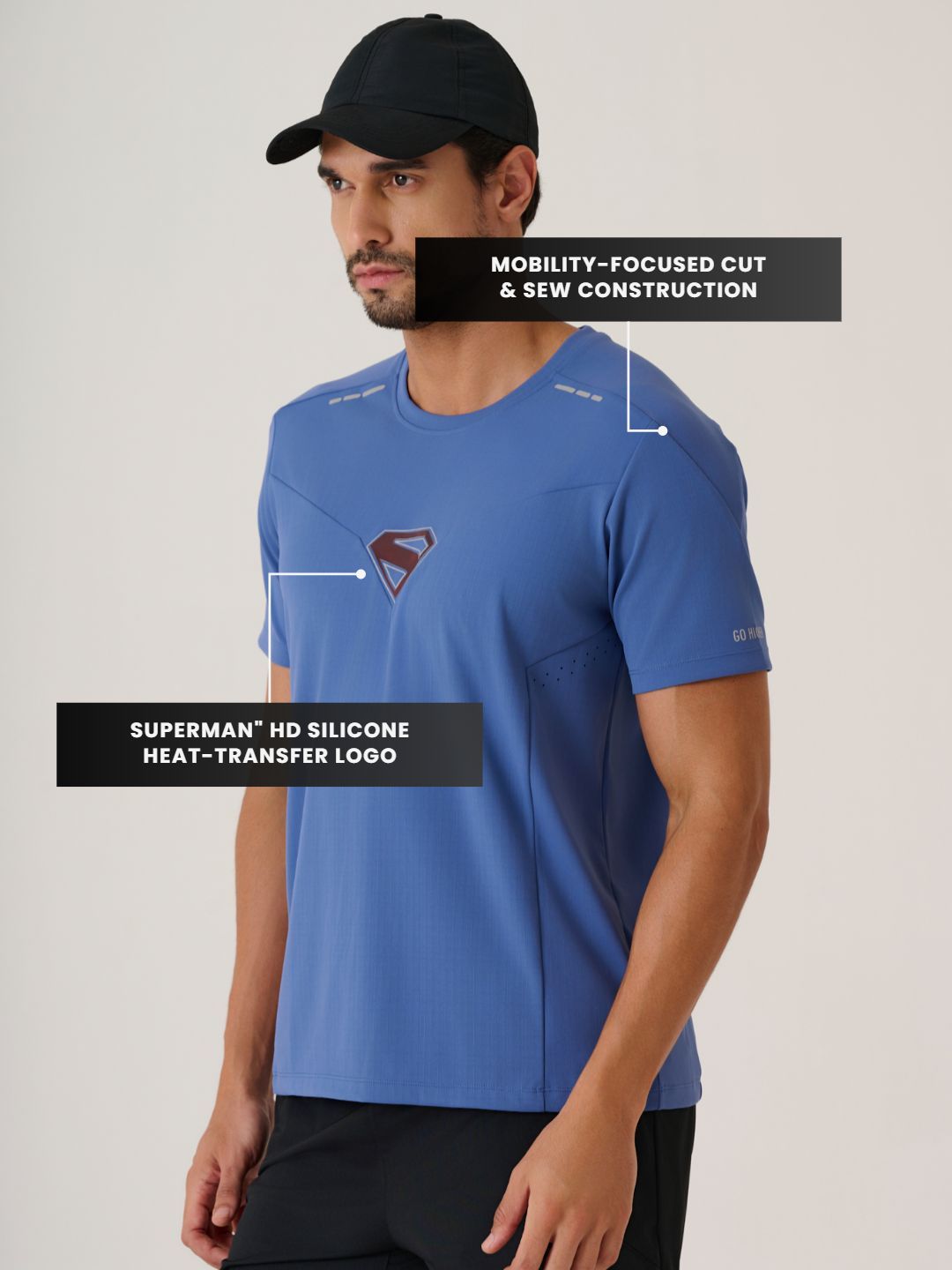 Men Superman Merch Performance Tee - Coastal Blue