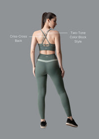 Women High Support Sports Bra - Sage Green - 2