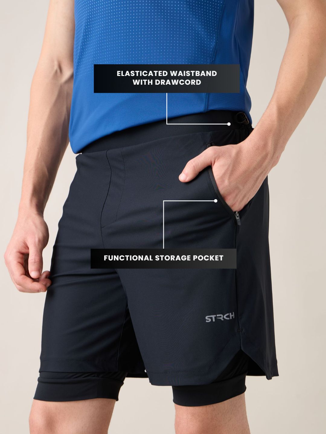 Men Drift Shorts - Black
