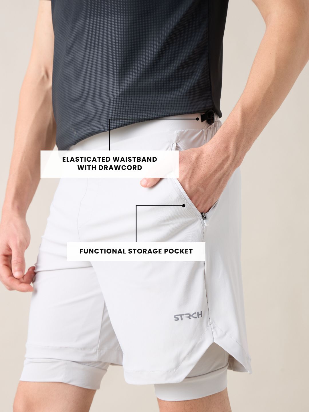 Men Drift Shorts - Grey