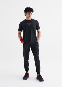 Men Superman Print Tshirt Black - 4
