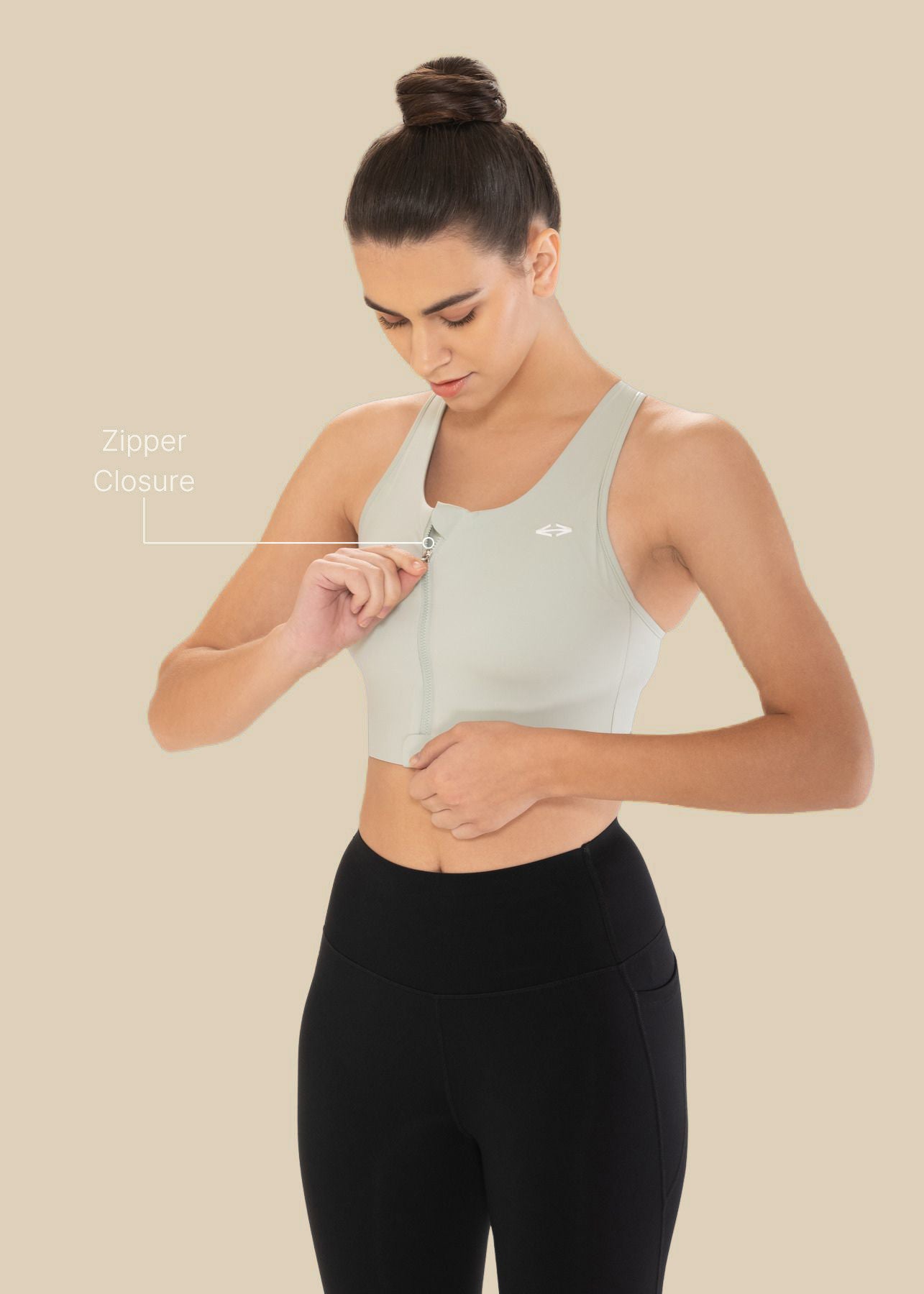 High Impact Sports Bra - Tea Green