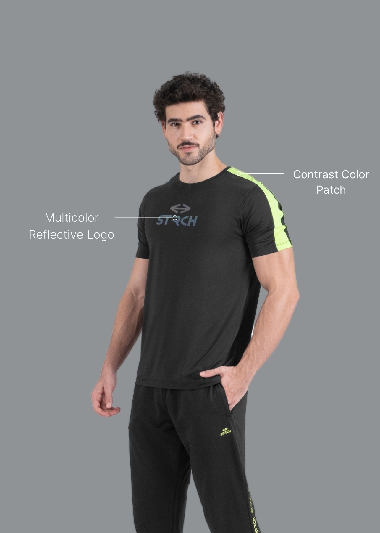 Men Active Gym Tee Black - 2
