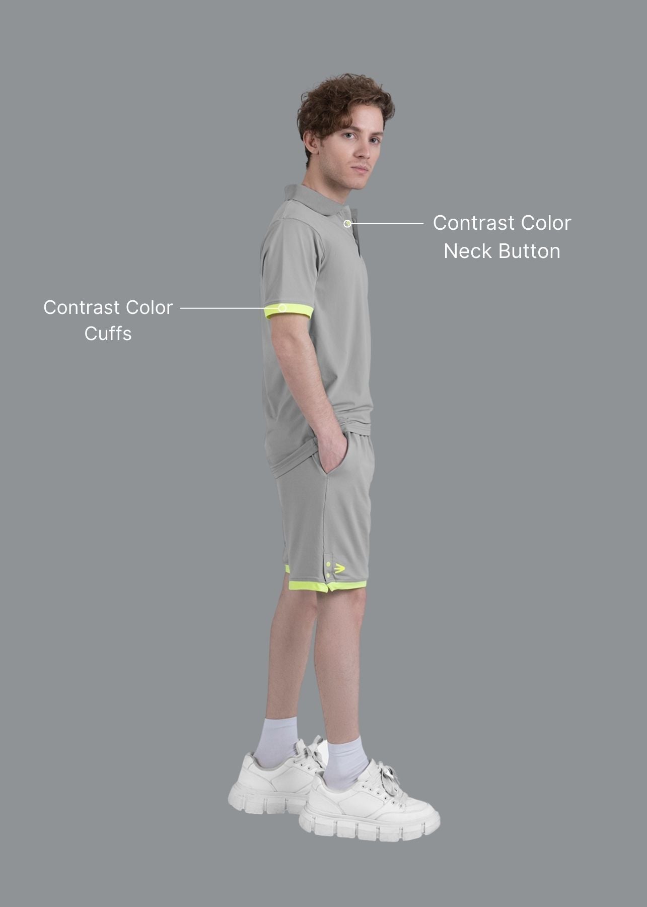 Men Comfort Polo Tshirt Grey - 2