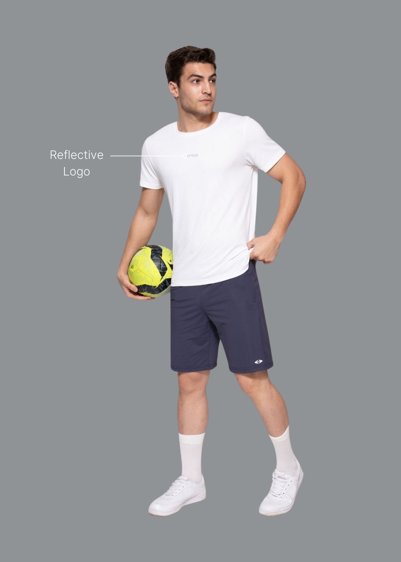 Men Running Active Tee White - 2