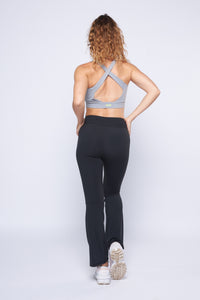 Women Cross Back Active Bra Grey - 4
