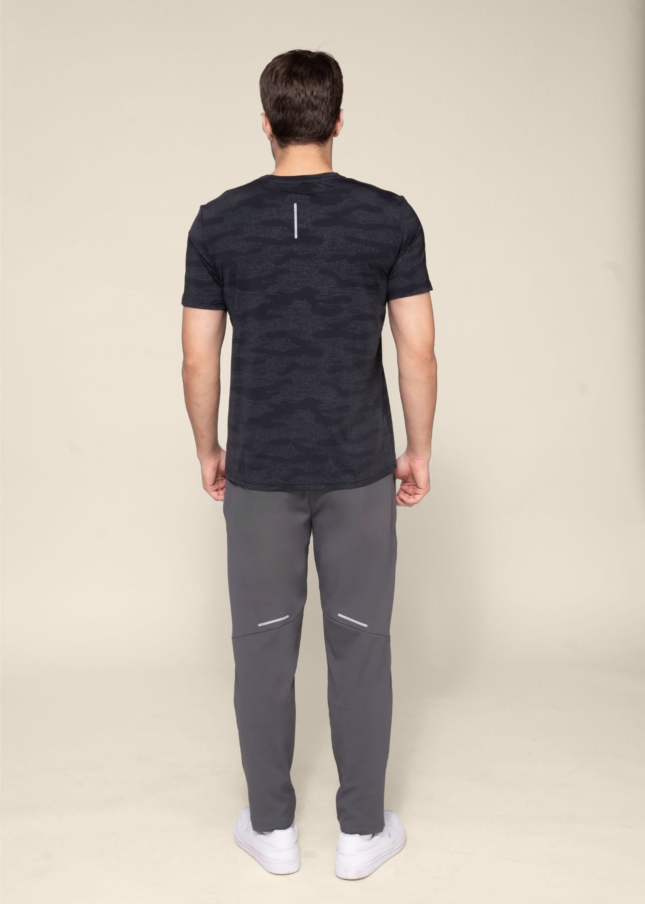 Men Camoflauge Print Active Tee Black - 7