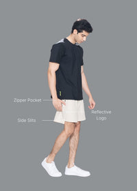 Men Lightweight Active Shorts Oatmeal - 2