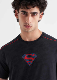 Men Superman Print Tshirt Black - 6