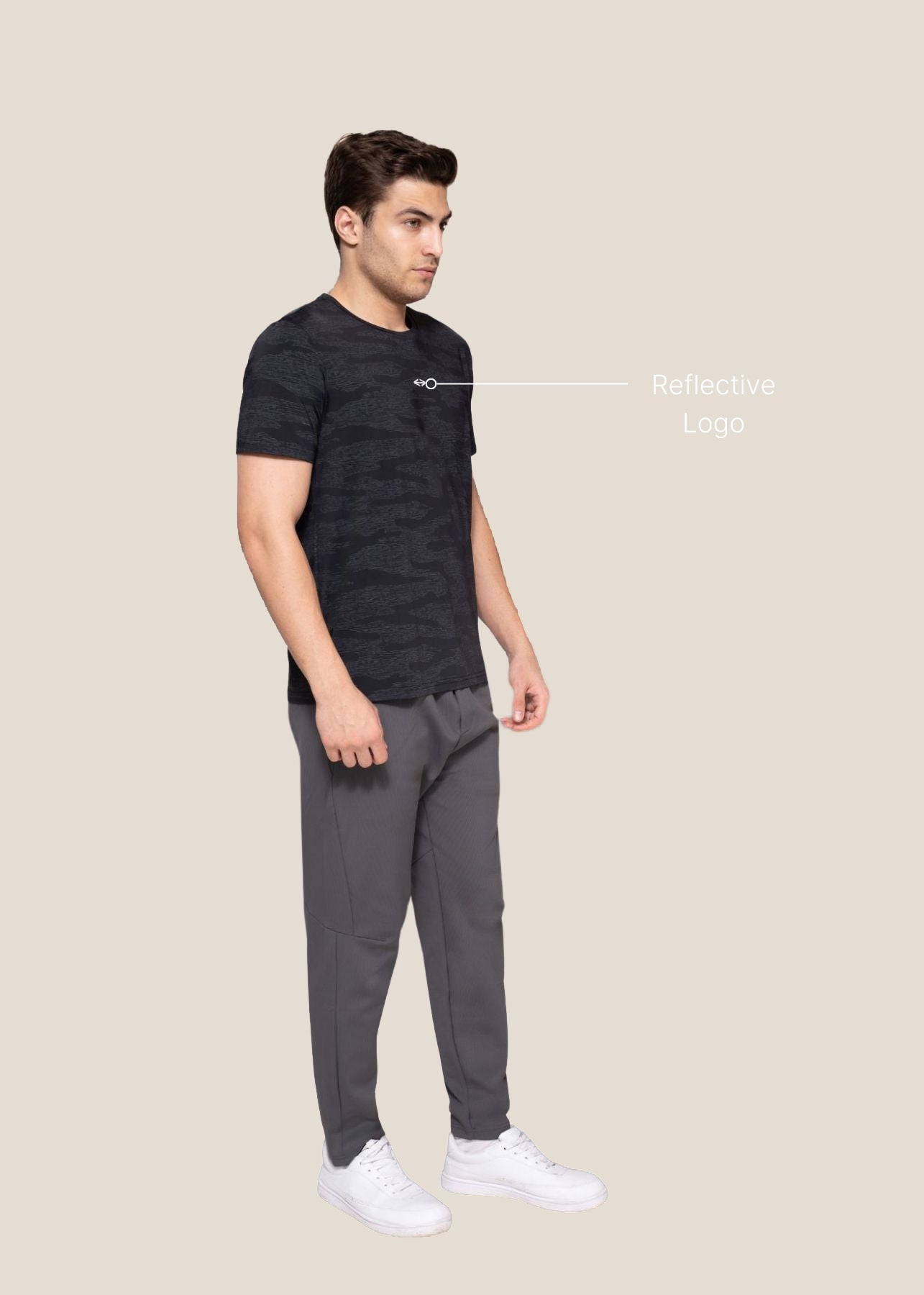 Men Camoflauge Print Active Tee Black - 3