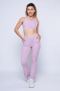Women Cross Back Active Bra Lavender - 3