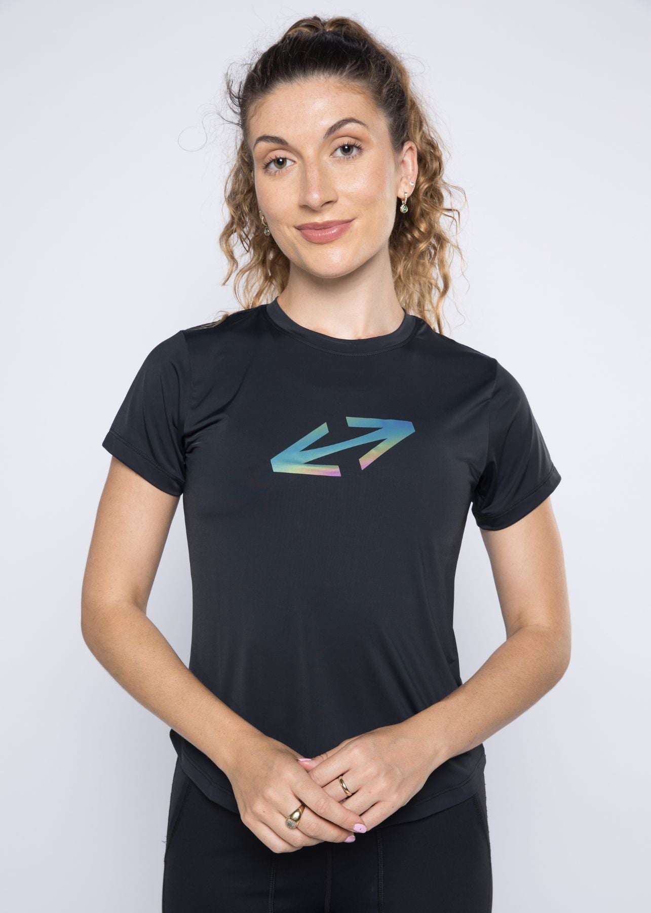 Women Gym Tshirt Black - 1