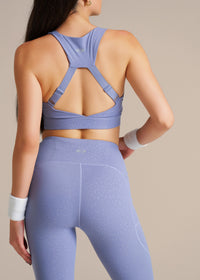Leopard Embossed Sports Bra - Purple Haze - 2