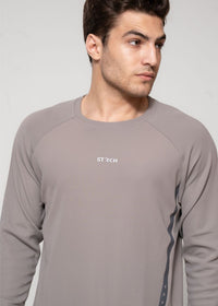 Men Reflective Logo SweaTshirt Midgrey - 4