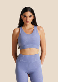 High Impact Leopard Embossed Sports bra - Purple Haze - 1
