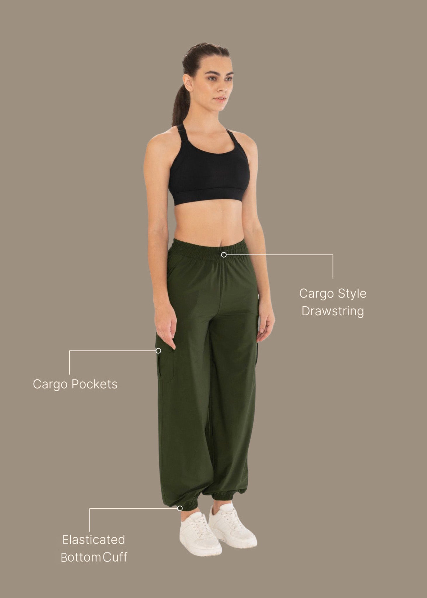 Stride Flex Baggy Joggers - Moss Green - 3