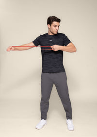 Men Camoflauge Print Active Tee Black - 2