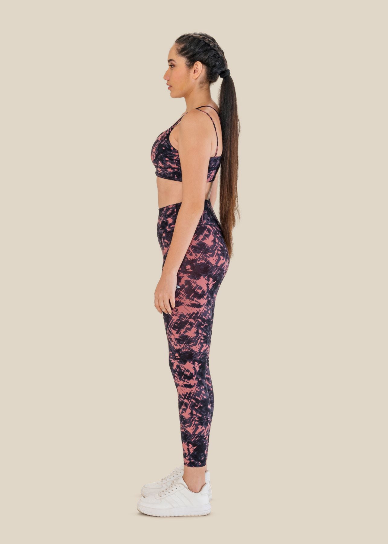 Low Impact Printed Sports Bra - Delicate Pink - 4
