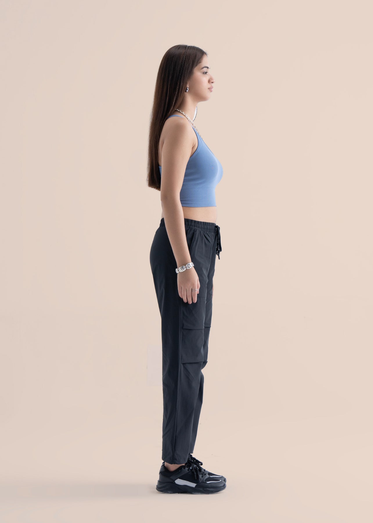 Seamless open Back Sports Bra - Coronet Blue - 5