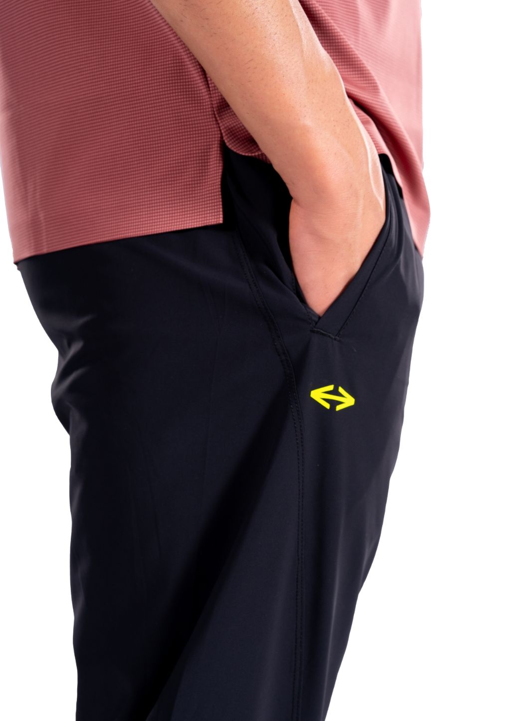 Men Performance Joggers Elastic Bottom Black - 4