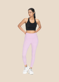 Women Mesh Leggings Lavender - 2