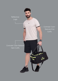 Men Performance Round Neck Tee Creamgrey - 2
