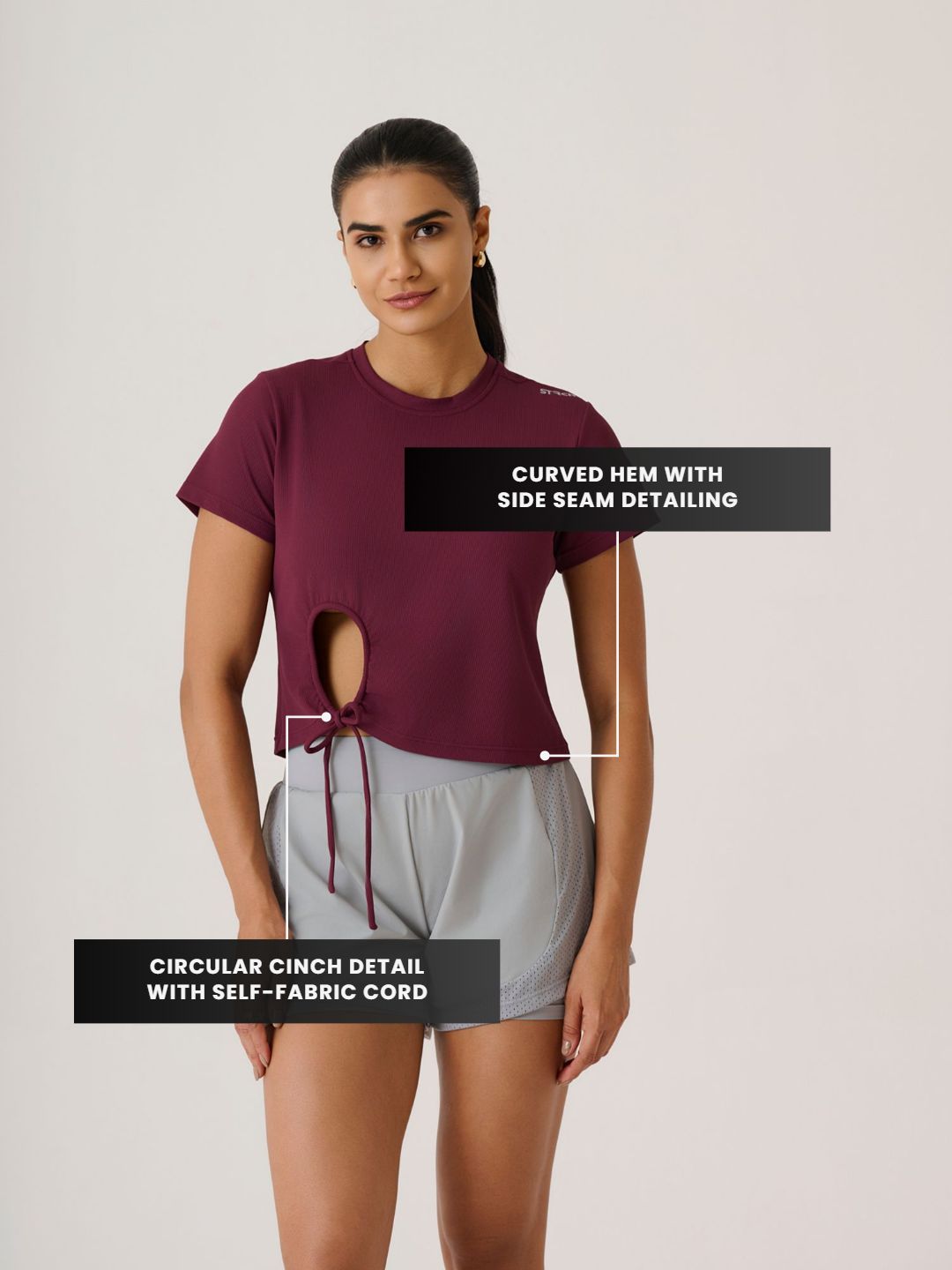 Play Core Gym Tee - MulberryWine