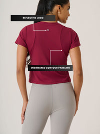 Women High Performance Mesh Tee 
- CherryPlum