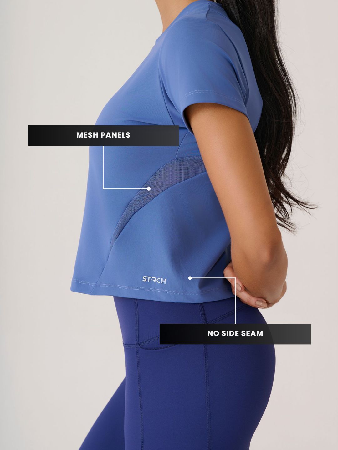 Women High Performance Mesh Tee 
- CoastalBlue