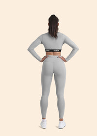 Criss-cross wasitband Leggings - Grey - 6