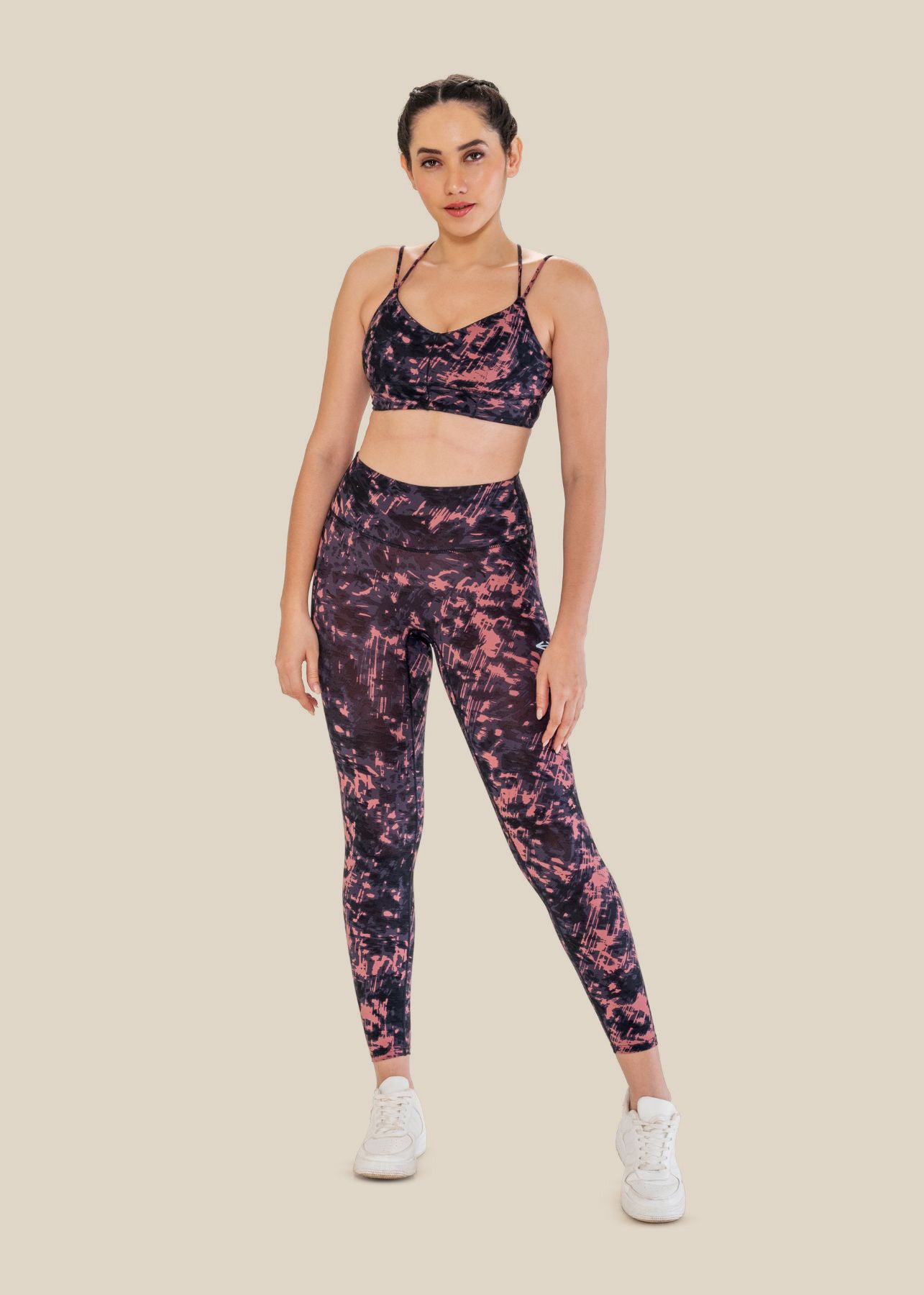 Low Impact Printed Sports Bra - Delicate Pink