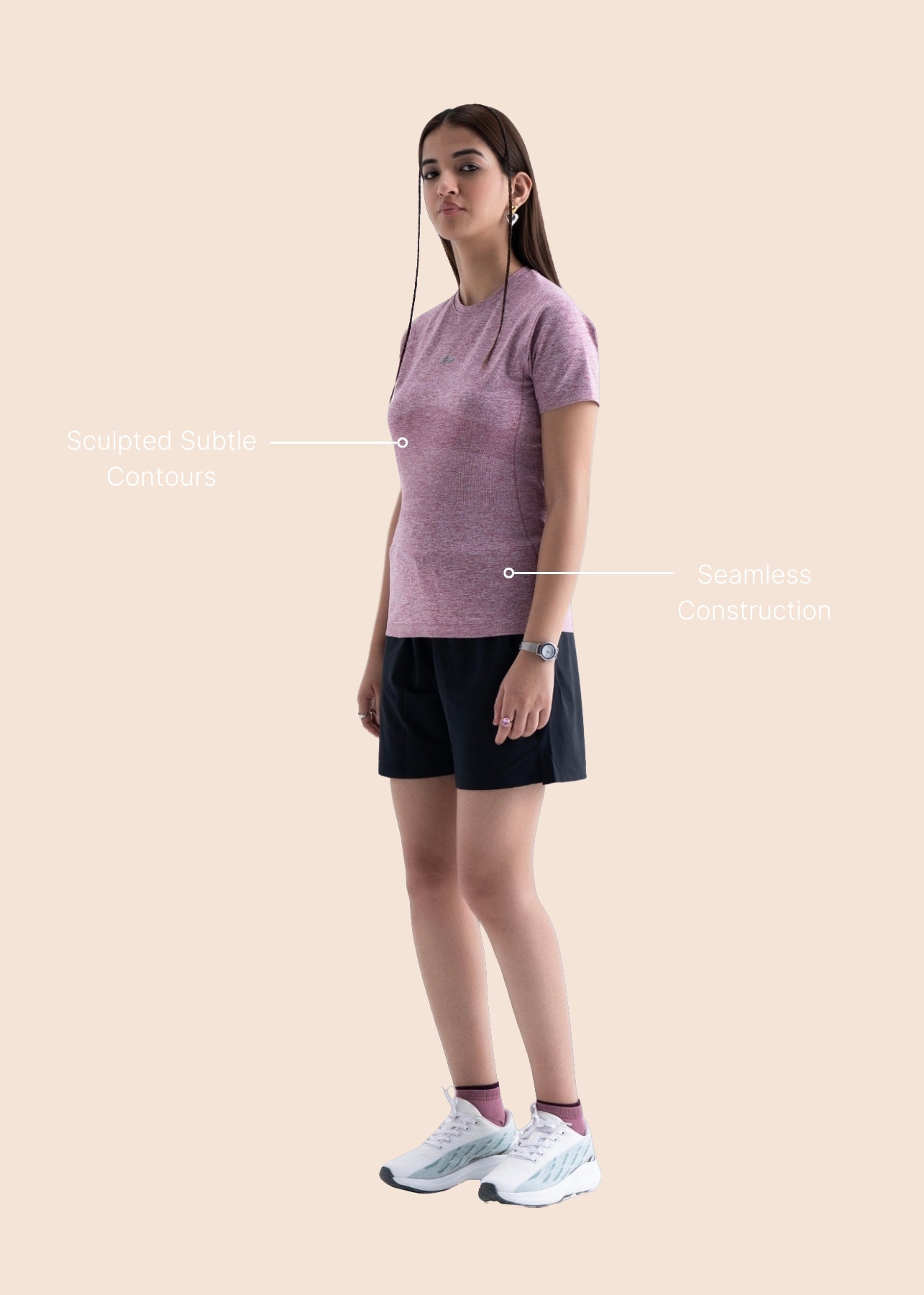 Seamless workout Regular Tee - Rose - 3