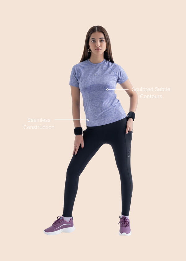 Seamless workout Regular Tee - Light Purple - 3