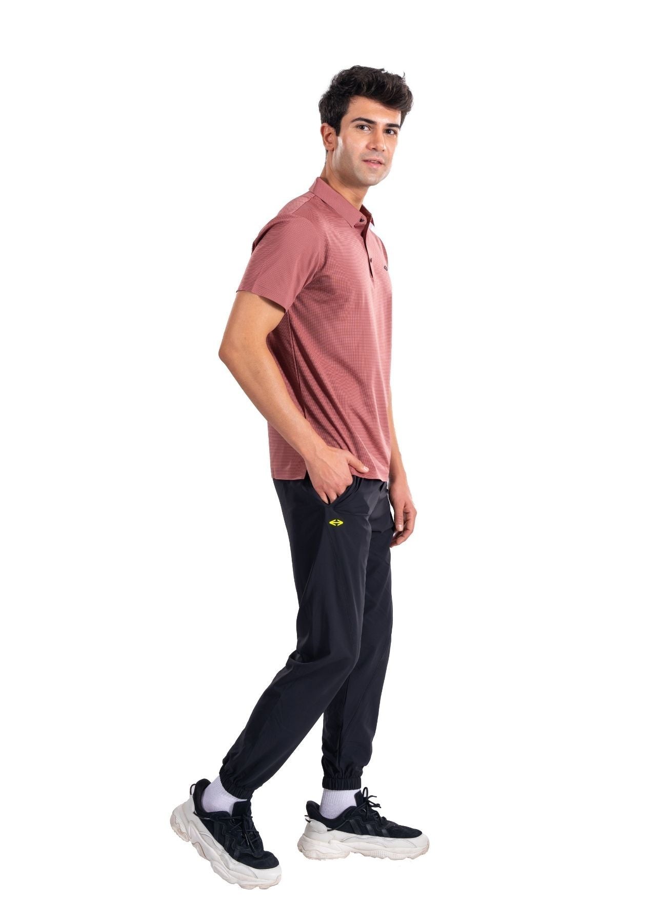 Men Performance Joggers Elastic Bottom Black - 3