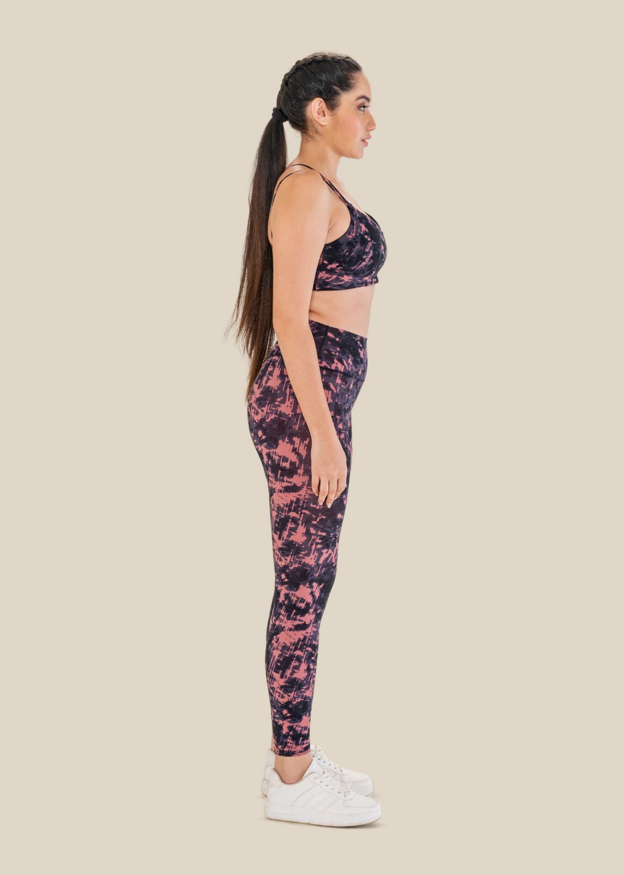 Low Impact Printed Sports Bra - Delicate Pink