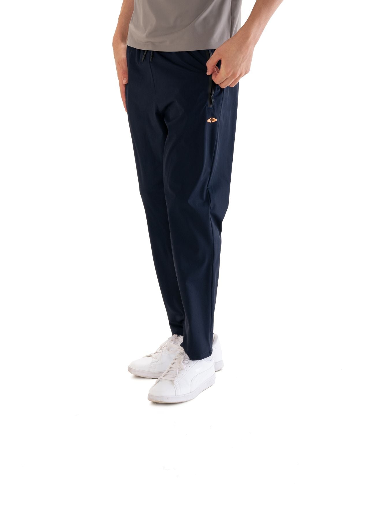 Men Training Zippered Joggers Navy Blue - 6
