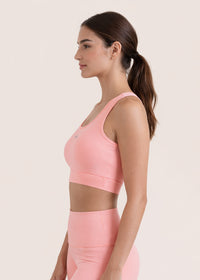 High Impact Basic Workout Sports Bra - Peach - 2