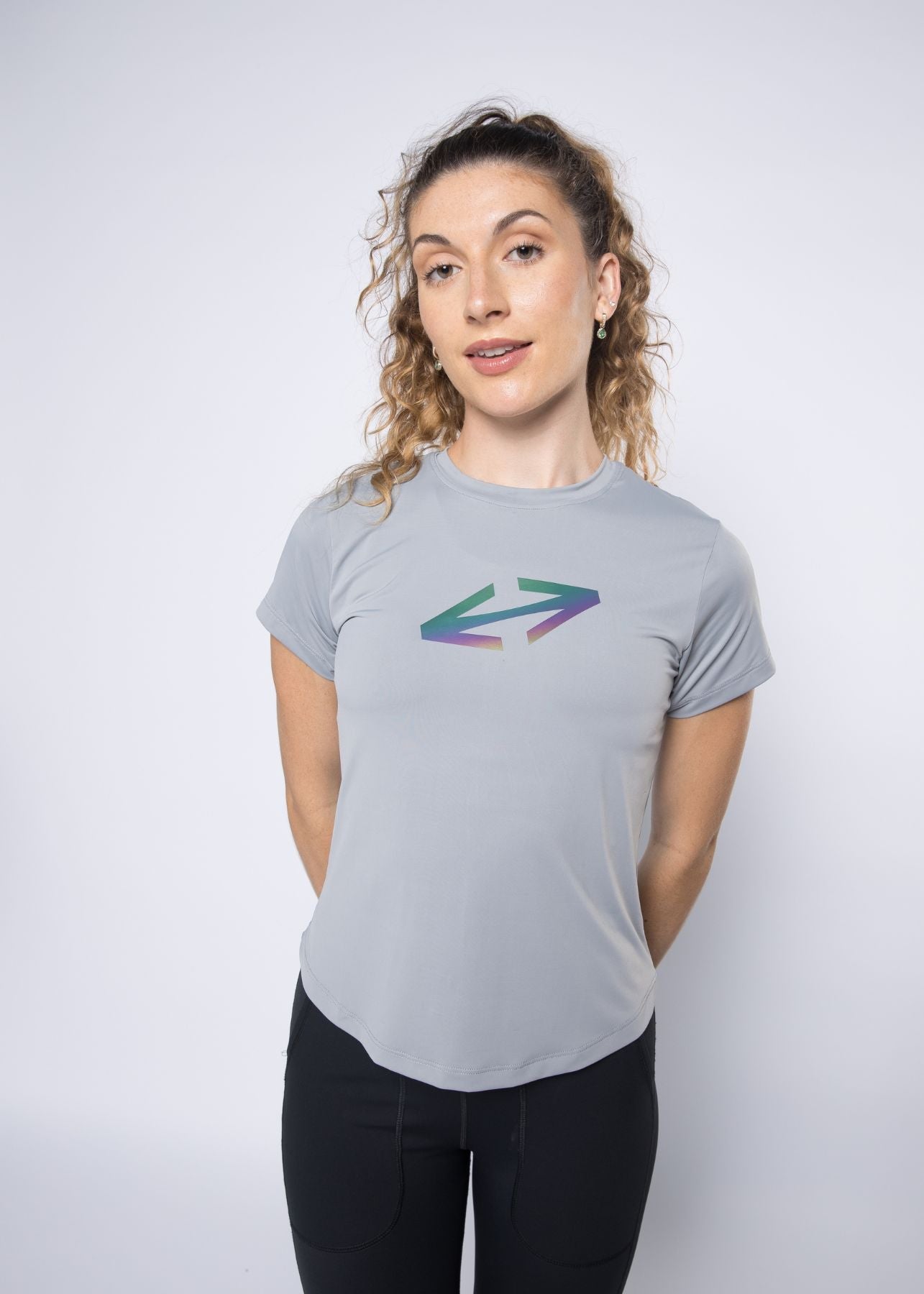 Women Gym Tshirt Grey - 1