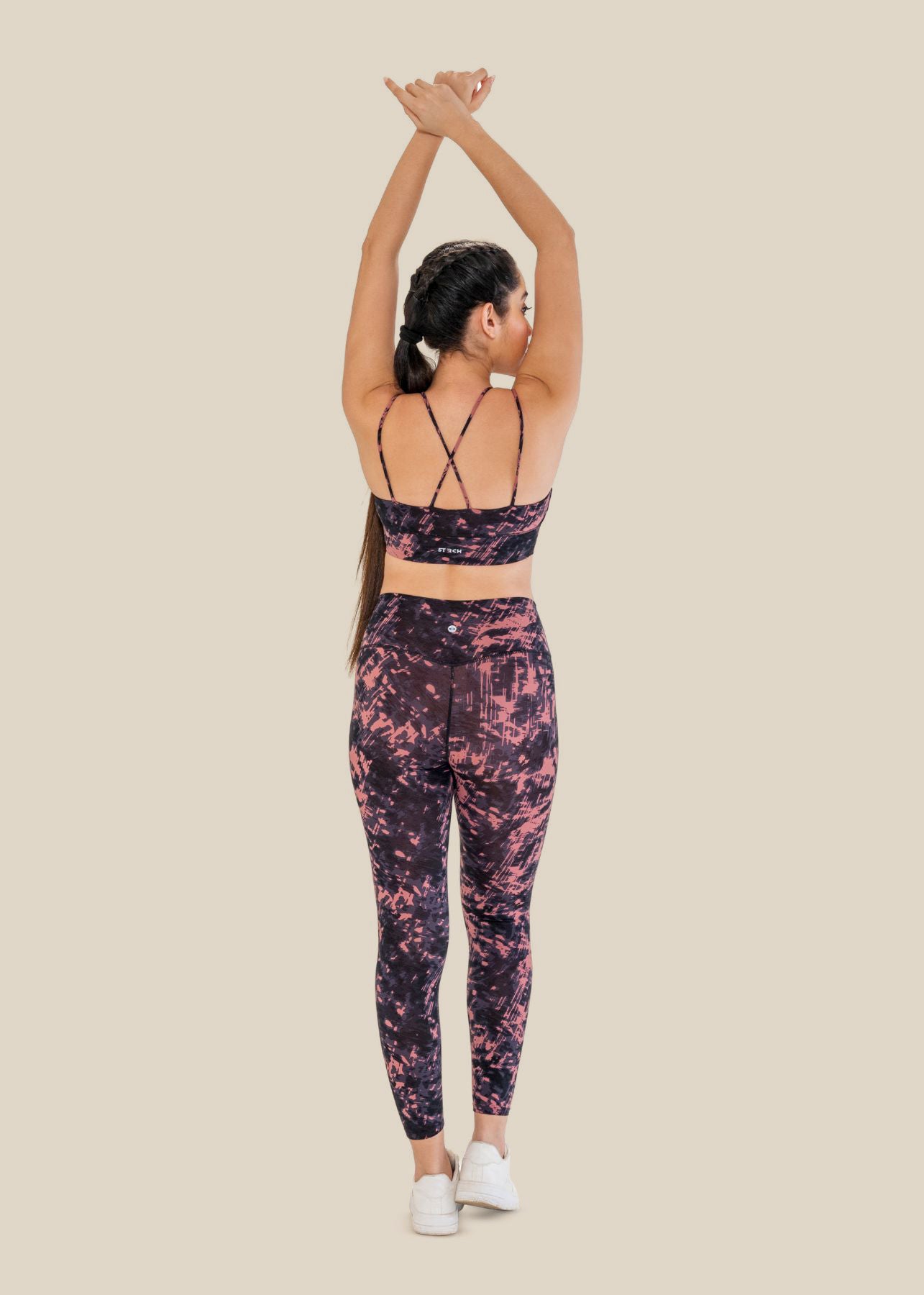 Low Impact Printed Sports Bra - Delicate Pink - 6