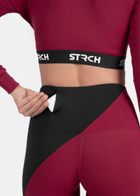 AirLite Workout core leggings - Maroon - 1