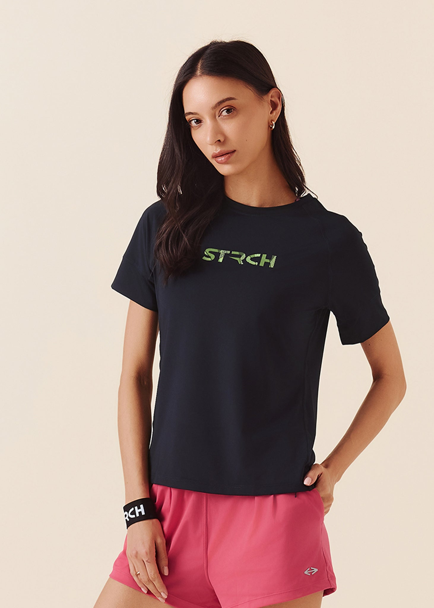 Women Fitness Top - Jet Black - 1