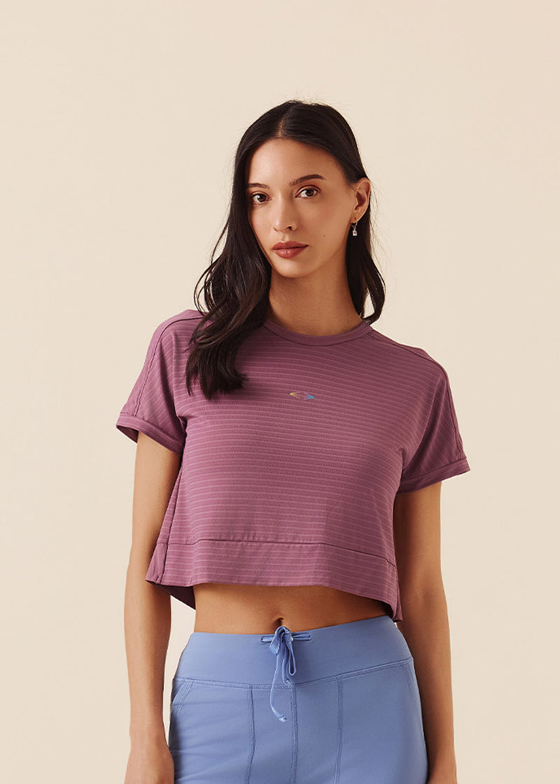 Women Quick Dry Workout Top - Grape Nector