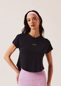 Women V-Back Tie Top - Jet Black - 1