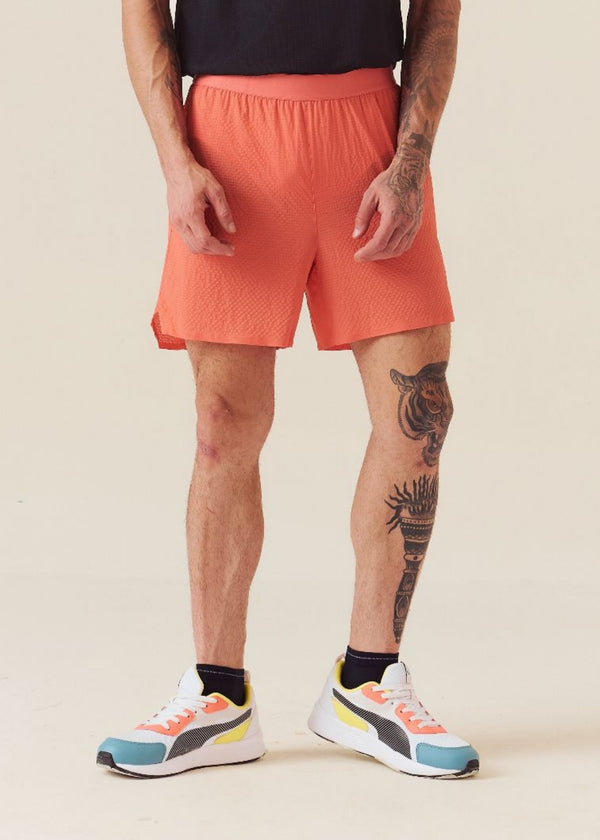 Men Quick Dry Workout Shorts - Coral - 1