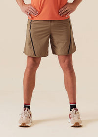 Men Breathable Active Shorts - Khaki - 1