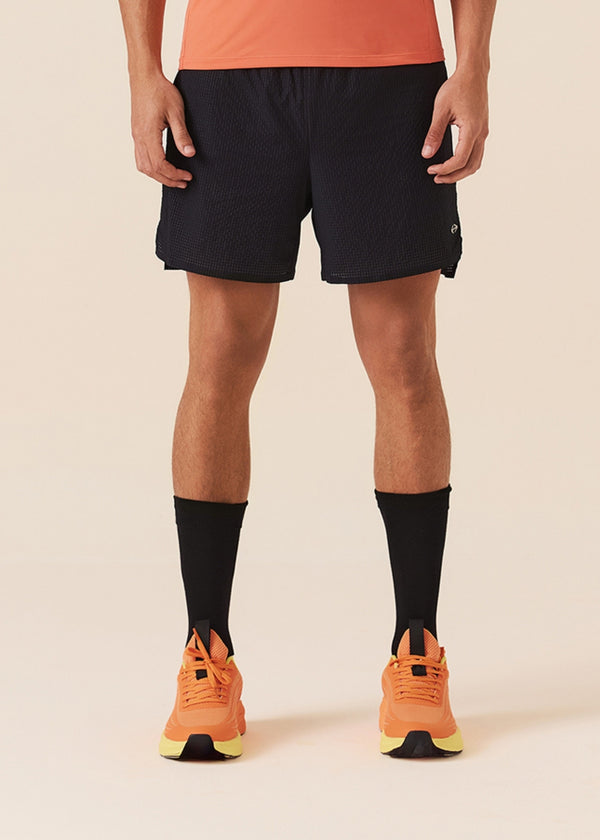 Men Quick Dry Workout Shorts - Black - 1